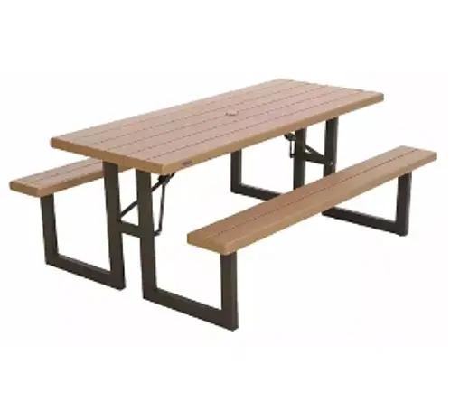 Mesa de Camping Metal Madera 