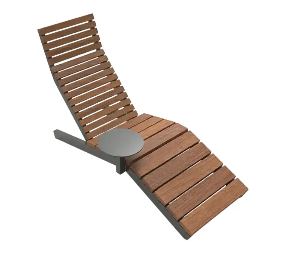 Reposera de Metal y Madera