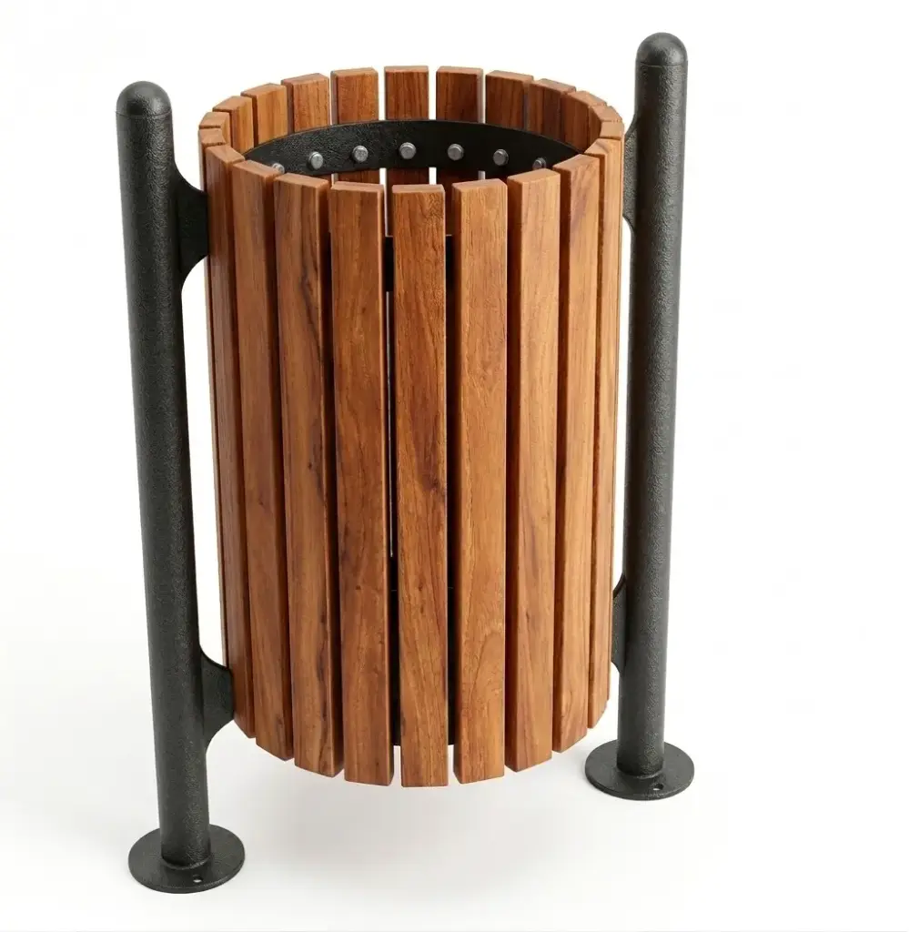 Basurero City Metal Madera 2 
