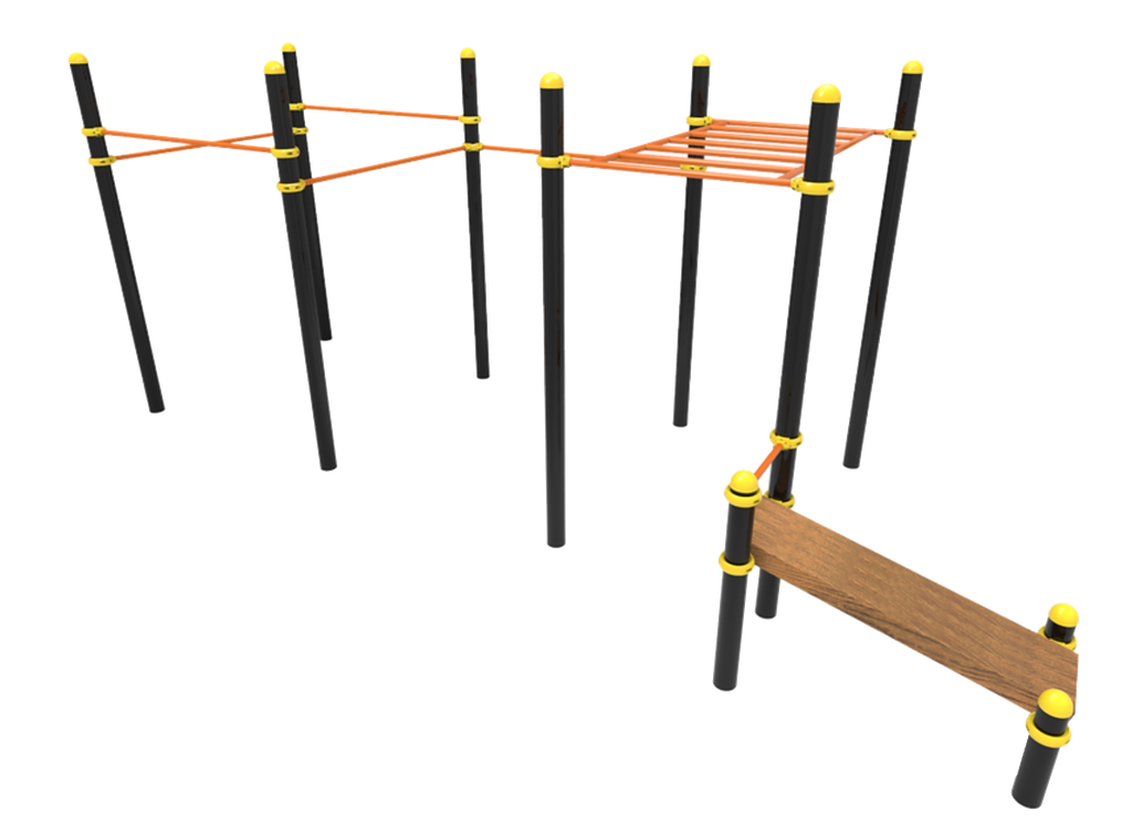 Barras con Banco de Abdominales
