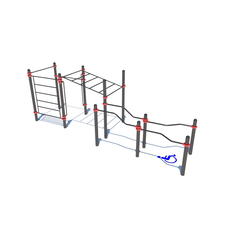 Circuito Inclusivo Trepador, Recorrido y Barras Paralelas. 