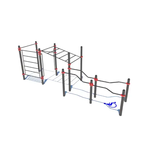 [CALsf003] Circuito Inclusivo Trepador, Recorrido y Barras Paralelas. 